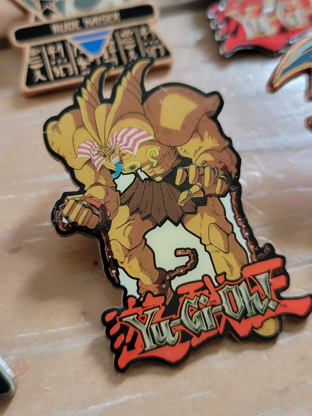 Set Of 8 2003 Yu-Gi-Oh! Lapel Pins + 2003 1st Ediion Keychain With Lanyard